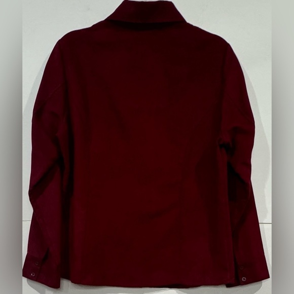 croft & barrow Women’s Blouse Long Sleeve Zip Up Shirt Blouse Burgundy Size M - Picture 2 of 11